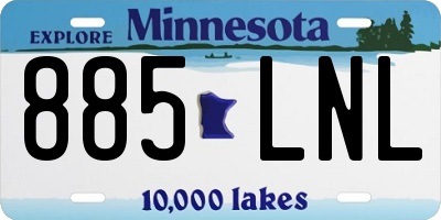 MN license plate 885LNL