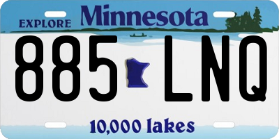 MN license plate 885LNQ