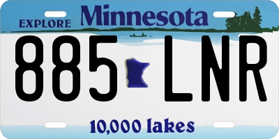 MN license plate 885LNR