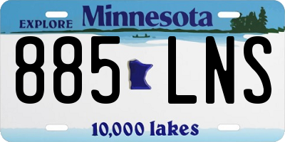 MN license plate 885LNS