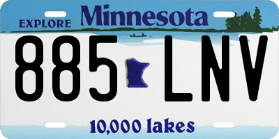 MN license plate 885LNV