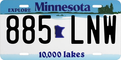MN license plate 885LNW