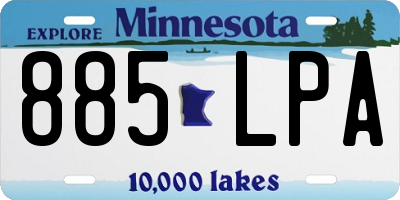 MN license plate 885LPA