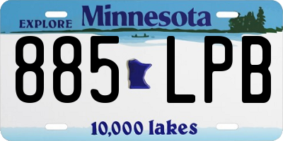MN license plate 885LPB