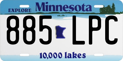 MN license plate 885LPC