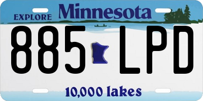MN license plate 885LPD