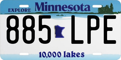 MN license plate 885LPE