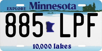 MN license plate 885LPF