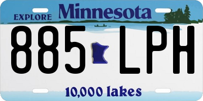 MN license plate 885LPH