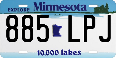 MN license plate 885LPJ
