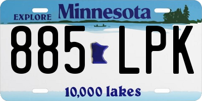 MN license plate 885LPK