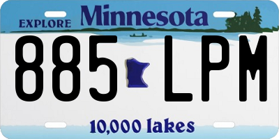 MN license plate 885LPM