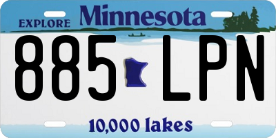 MN license plate 885LPN