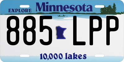 MN license plate 885LPP