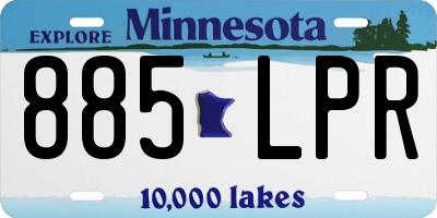 MN license plate 885LPR