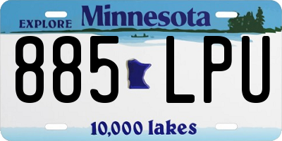 MN license plate 885LPU