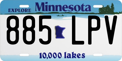 MN license plate 885LPV