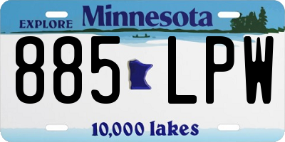 MN license plate 885LPW