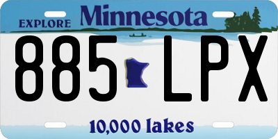 MN license plate 885LPX