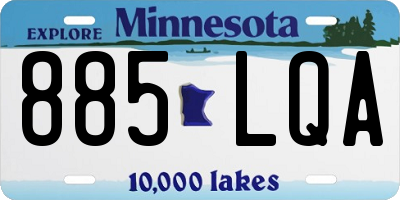 MN license plate 885LQA