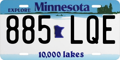 MN license plate 885LQE