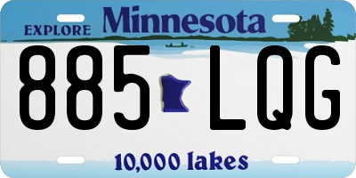 MN license plate 885LQG