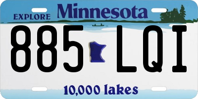 MN license plate 885LQI