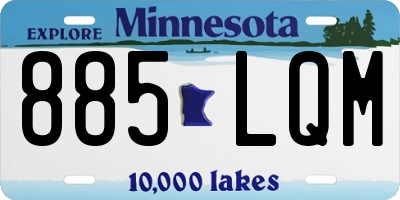 MN license plate 885LQM