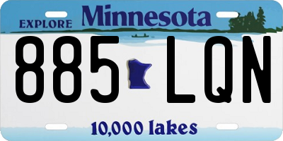 MN license plate 885LQN