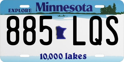 MN license plate 885LQS
