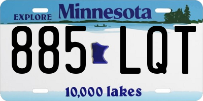 MN license plate 885LQT