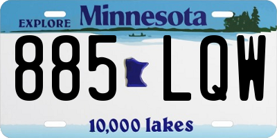 MN license plate 885LQW