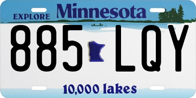 MN license plate 885LQY