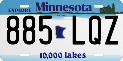 MN license plate 885LQZ