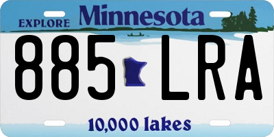 MN license plate 885LRA