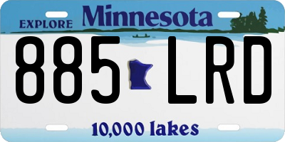 MN license plate 885LRD