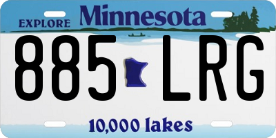 MN license plate 885LRG