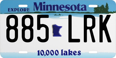 MN license plate 885LRK