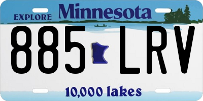 MN license plate 885LRV