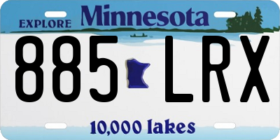 MN license plate 885LRX