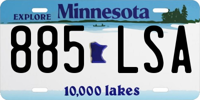 MN license plate 885LSA