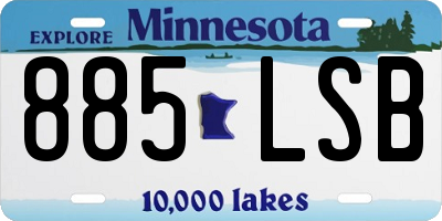 MN license plate 885LSB