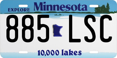 MN license plate 885LSC