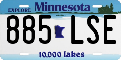 MN license plate 885LSE