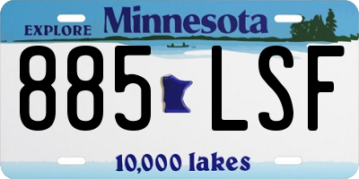 MN license plate 885LSF