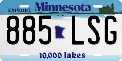 MN license plate 885LSG