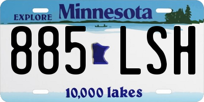 MN license plate 885LSH