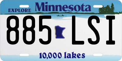 MN license plate 885LSI