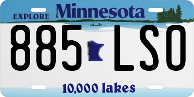 MN license plate 885LSO