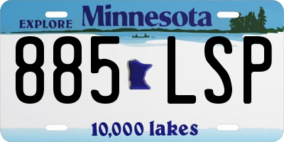 MN license plate 885LSP